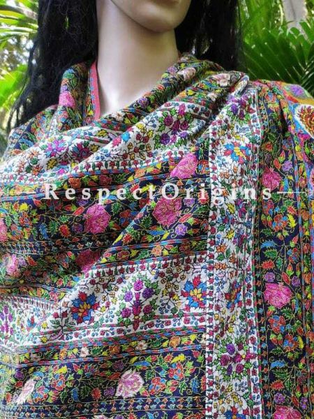 Buy Anarkali Resplendent Jama Pashmina Colourful Kashmiri Shawl At RespectOriigns.com