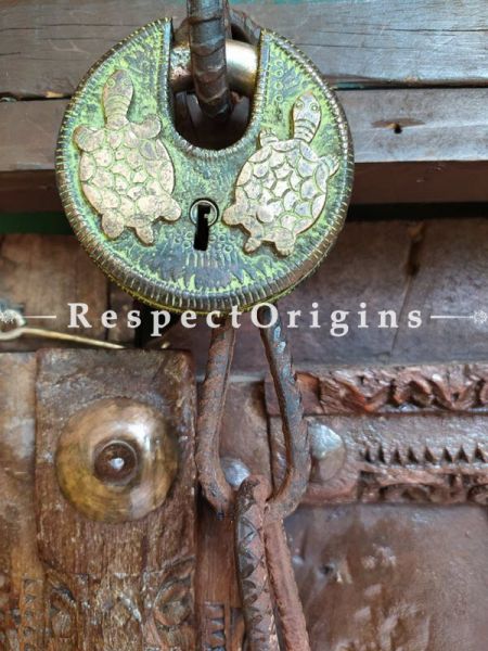 Buy Vintage Finish Tortoise Handcrafted Lock & Key Set; Brass; u602075863_New_db