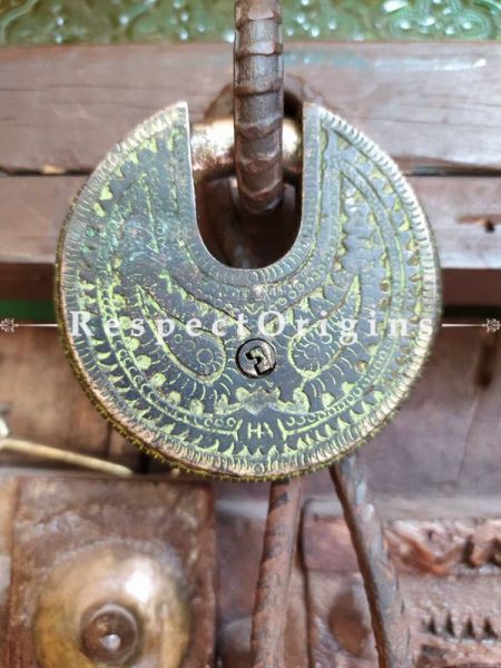 Buy Vintage Finish Tortoise Handcrafted Lock & Key Set; Brass; u602075863_New_db