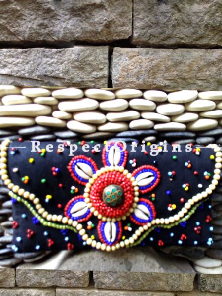 Buy Beaded Ladakhi Clutch; Red & Black at u602075863_New_db.com