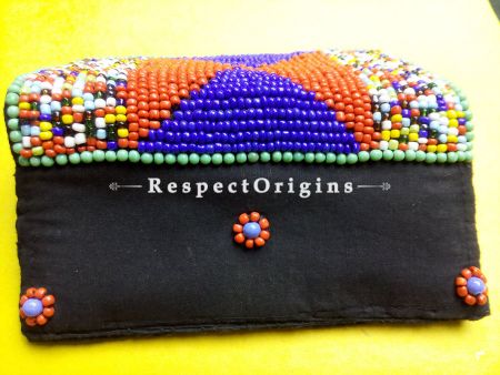 Buy Beaded Ladakhi Clutch; Blue & Red at u602075863_New_db.com