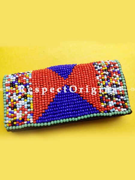 Buy Beaded Ladakhi Clutch; Blue & Red at u602075863_New_db.com
