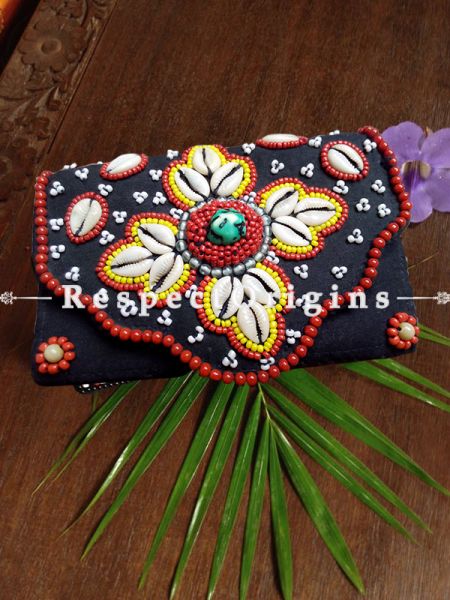 Buy Beaded Ladakhi Clutch; Red & Black at u602075863_New_db.com