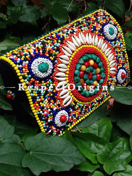 Buy Beaded Ladakhi Clutch; Multicoloured at u602075863_New_db.com