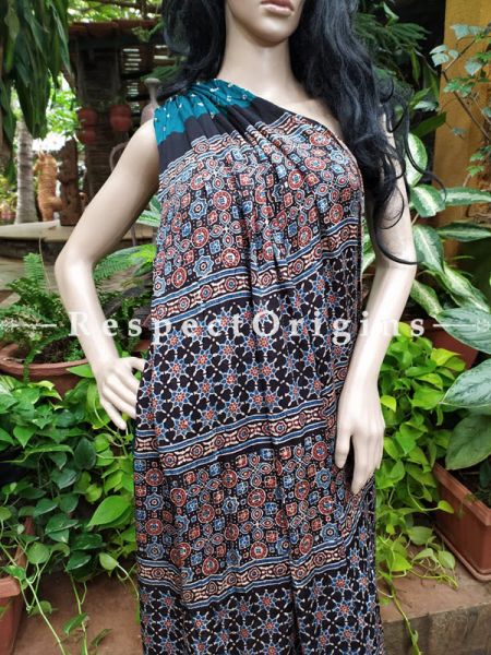 Bandhani Gajji Semi Silk Saree in Blue & Beige with Running Blouse ; u602075863_New_db.com