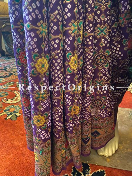 Fabulous Blue Handloom Bandhej Tie and Dye Georgette Saree with Running Blouse; u602075863_New_db.com