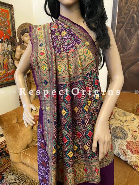 Vibrant Purple Handloom Bandhej Georgette Saree with Running Blouse; u602075863_New_db.com