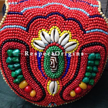 Buy Handmade Turquoise Shells & Beaded Ladakhi Coral Red Clutch  at u602075863_New_db.com