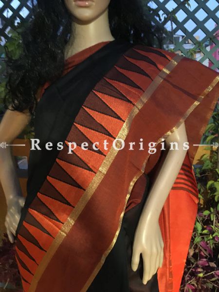 Black; HandLoom Saree; Cotton Silk, u602075863_New_db.com