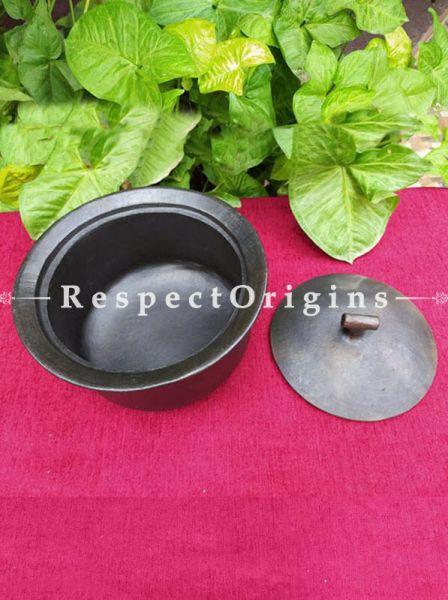 Buy Promoting Healthy Cooking Earthenware Pot with Lid in Longpi Manipuri Black Pottery; Chemical Free; Clay At u602075863_New_db.com