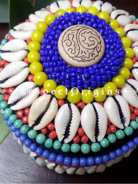 Blue Red and Yellow Ladakhi Beaded Container u602075863_New_db.com