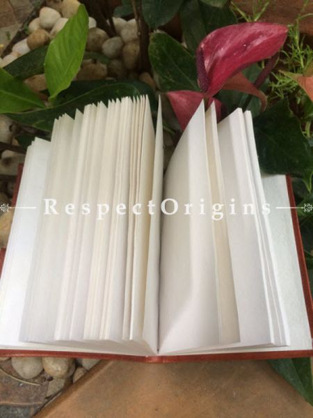 Buy Brown Rajasthani Floral Hand Punched Leather Diary At u602075863_New_db.com