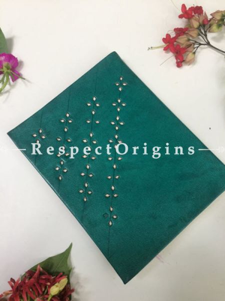Buy Green Rajasthani Leather Diary At u602075863_New_db.com