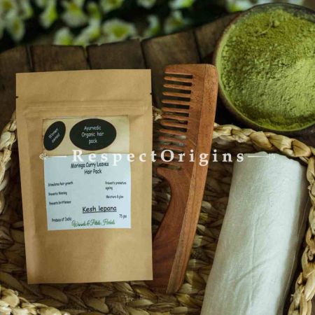 Buy Handmade Moringa Curry Leaf Hair Pack And Neem Wood Comb Combo; u602075863_New_db. com