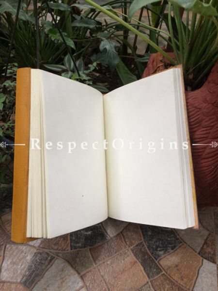 Buy Yellow Rajasthani Leather Diary with Lock At u602075863_New_db.com