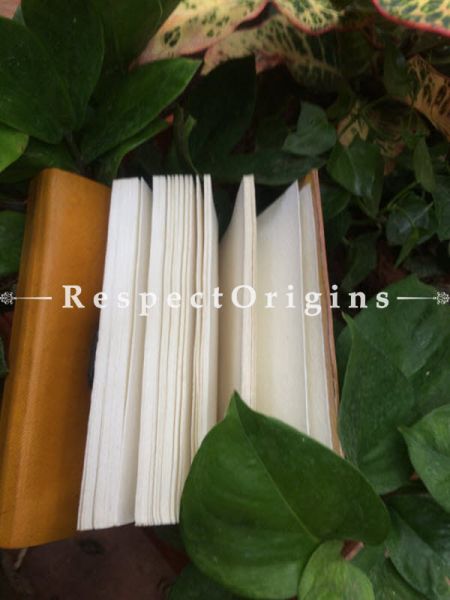 Buy Yellow Rajasthani Leather Diary with Lock At u602075863_New_db.com