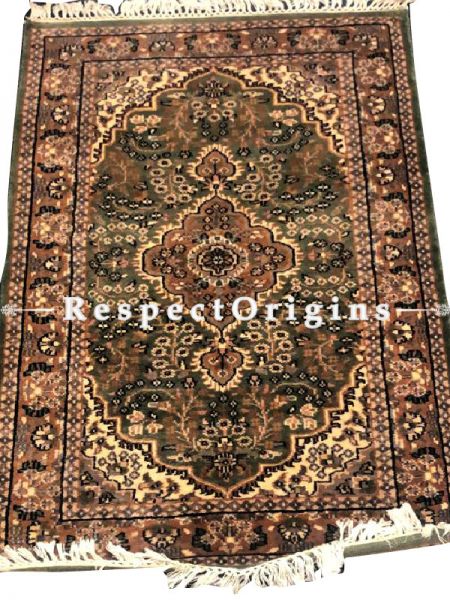 Nizam Series; Rich and Colourful Hand-knotted Wollen Tribal Carpet Area Rug; 5 X 3 Feet. Com