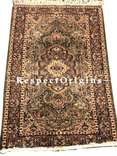 Fiza Series; Rich and Colourful Hand-knotted Wollen Persian-Style Carpet Area Rug; 5 X 3 Feet. Com