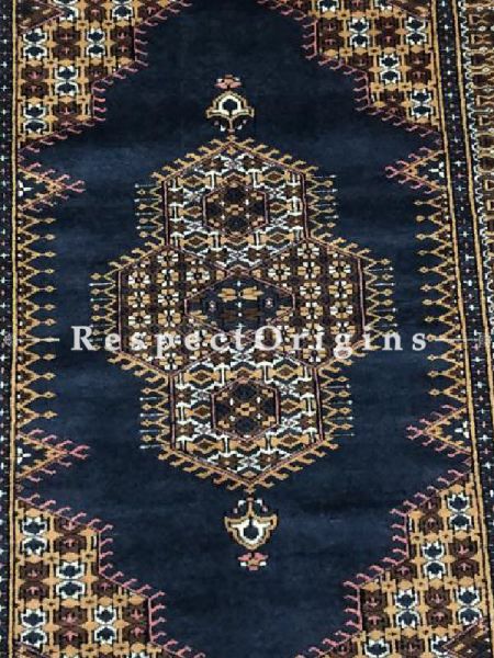 Shayarana Series; Rich and Colourful Hand-knotted Wollen Tribal Carpet Area Rug; 5 X 3 Feet. Com.