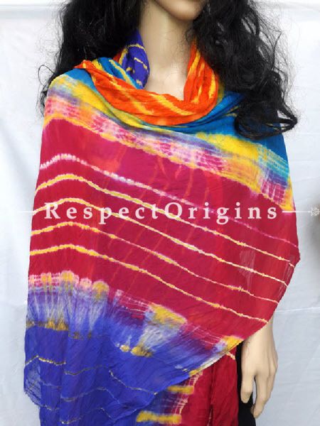 Colorful Chiffon Leheriya Dupatta; com