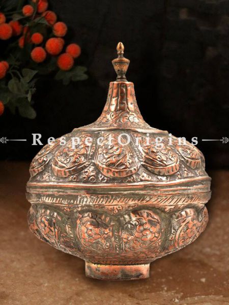 Buy Copper Candy Bowl with Dome Lid At com