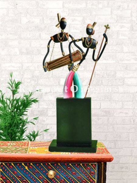 Buy Working Tribal Couple in Wrought Iron; 11 in height At u602075863_New_db.com