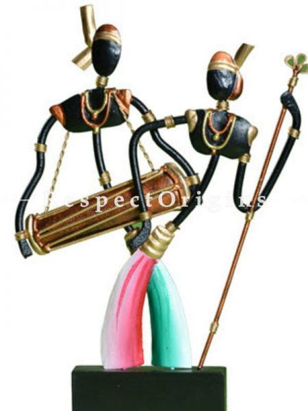 Buy Working Tribal Couple in Wrought Iron; 11 in height At u602075863_New_db.com