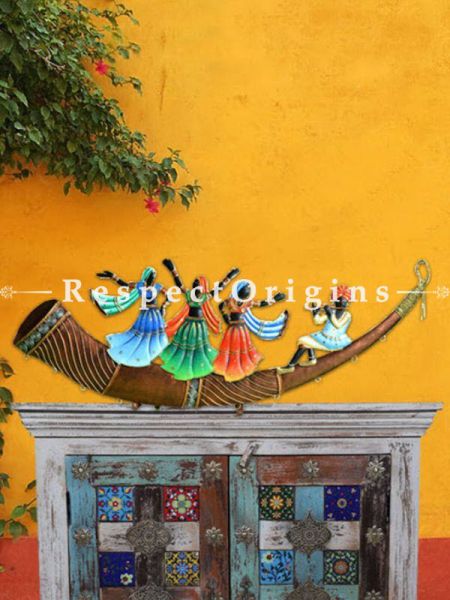 Buy Dancing Rural Troup; Tribal Wall Art; Wrought Iron, 9x26x1 in At u602075863_New_db.com