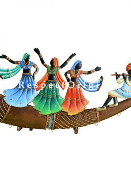 Buy Dancing Rural Troup; Tribal Wall Art; Wrought Iron, 9x26x1 in At u602075863_New_db.com