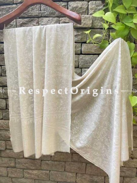 Fine Luxury Pashmina Kani Kashmiri Stole with Antique Zari Weave; 80 X 28 Inches; u602075863_New_db.com