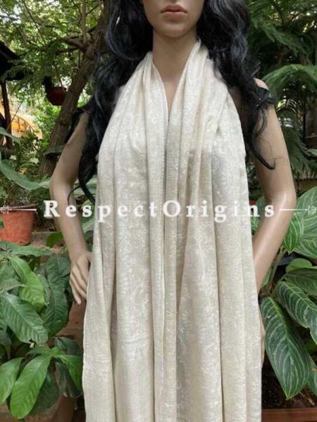 Fine Luxury Pashmina Kani Kashmiri Stole with Antique Zari Weave; 80 X 28 Inches; u602075863_New_db.com