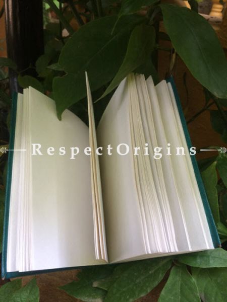 Buy Green Rajasthani Hand Punched Floral Leather Diary At u602075863_New_db.com
