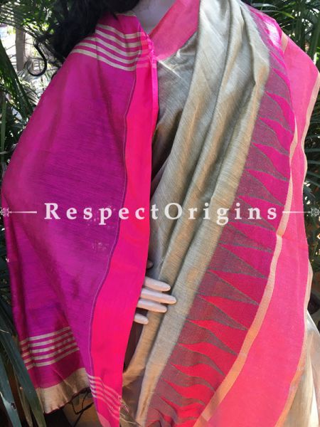 Grey; Cotton Silk Saree; Handloom, u602075863_New_db.com