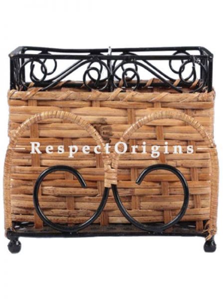 Buy Hand Braided Rattan Cane toothbrush holder Wrought iron accents; u602075863_New_db.com