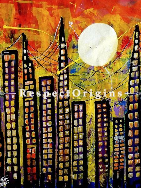 Handpainted Abstract - High Rise Acrylic On Canvas Painting 30In X 30In at u602075863_New_db.com
