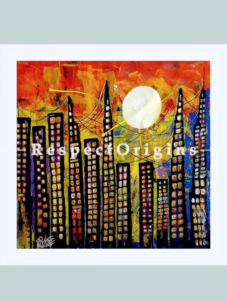 Handpainted Abstract - High Rise Acrylic On Canvas Painting 30In X 30In at u602075863_New_db.com