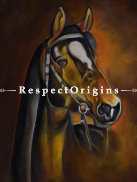 Handpainted Art Horse Oil On Canvas 24In X 32In at u602075863_New_db.com