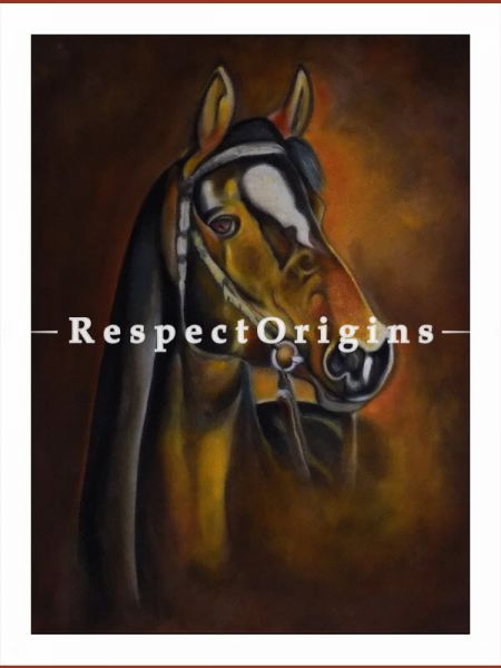 Handpainted Art Horse Oil On Canvas 24In X 32In at u602075863_New_db.com