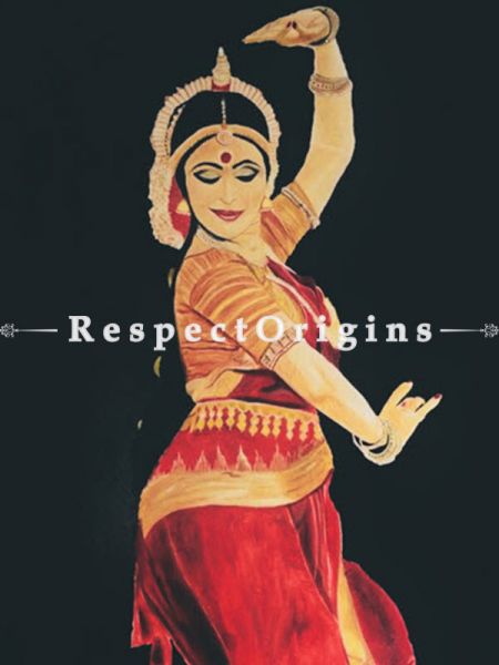 ExclusiveHandpainted Art Indian women painting Acrylic on Canvas 32in X 58in Unframed at u602075863_New_db.com