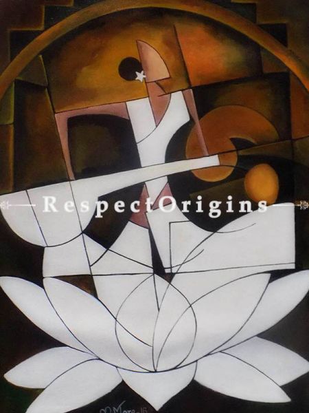 Handpainted Art Maa Saraswati  Acrylic On Canvas 17In X 21In at u602075863_New_db.com