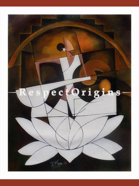 Handpainted Art Maa Saraswati  Acrylic On Canvas 17In X 21In at u602075863_New_db.com