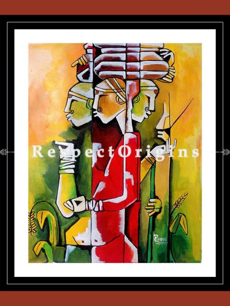 Handpainted Art Modern Art Acrylic On Canvas 16In X 20In at u602075863_New_db.com