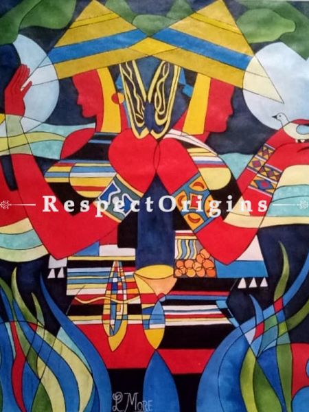 Handpainted Art Two Lady Acrylic On Canvas 36In X 36In at u602075863_New_db.com