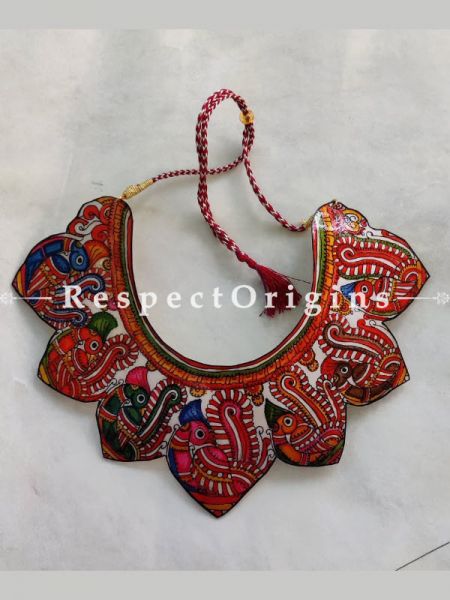 Elegantly Handpainted Folk Leather Earrings ; u602075863_New_db.com