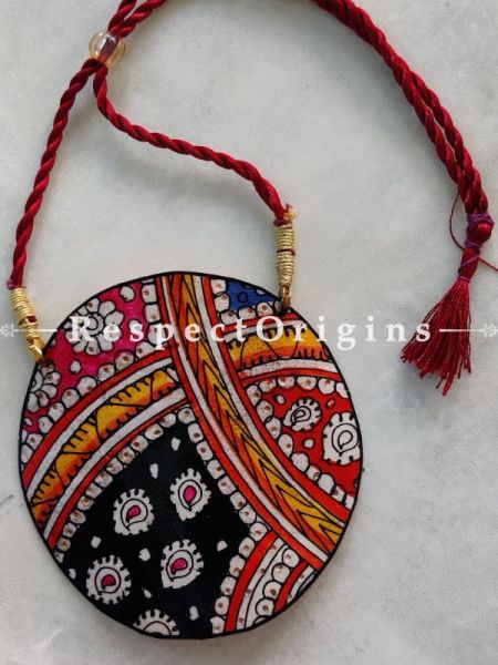 Painted Handmade Tribal Leather Necklace; u602075863_New_db.com