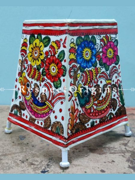 Hand Painted Decorative Floral  Leather Puppetry Art Lamp Shade | Handmade Andhra Leather Lampshade for Home Decor  ; u602075863_New_db.com