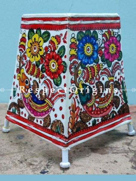 Hand Painted Decorative Floral  Leather Puppetry Art Lamp Shade | Handmade Andhra Leather Lampshade for Home Decor  ; u602075863_New_db.com