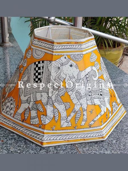 Hand Painted Decorative Floral  Leather Puppetry Art Lamp Shade | Handmade Andhra Leather Lampshade for Home Decor ; u602075863_New_db.com