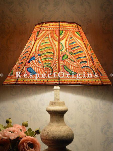 Painted Leather Lamp shade Floral Design | Handmade Lamp Shade| Table Lampshade | Lampshade ;13 Inch; u602075863_New_db.com