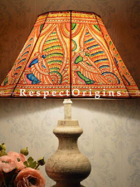 Painted Leather Lamp shade Floral Design | Handmade Lamp Shade| Table Lampshade | Lampshade ;13 Inch; u602075863_New_db.com
